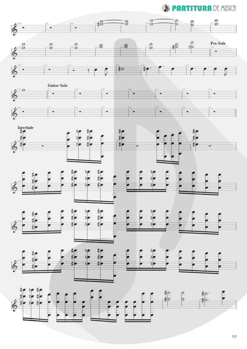 Partitura de musica de Teclado - Nothing To Say | Angra | Holy Land 1996 - pag 3