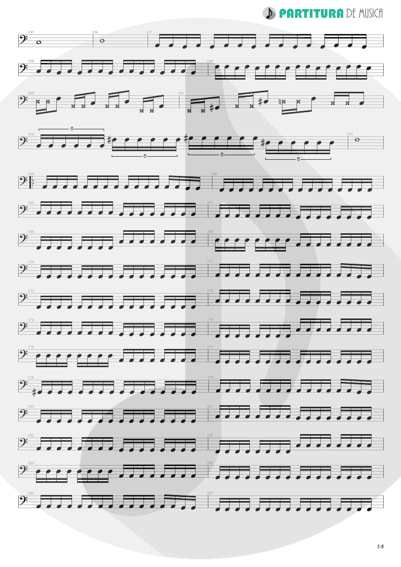 Partitura de musica de Baixo Elétrico - Metal Icarus | Angra | Fireworks 1998 - pag 5