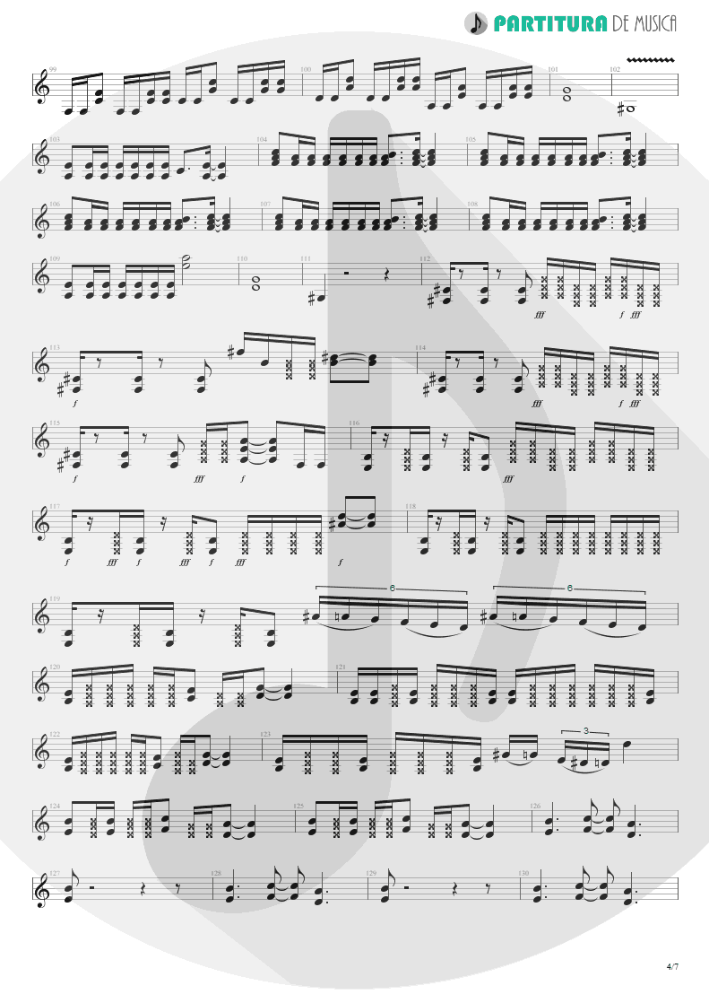 Partitura de musica de Guitarra Elétrica - Metal Icarus | Angra | Fireworks 1998 - pag 4
