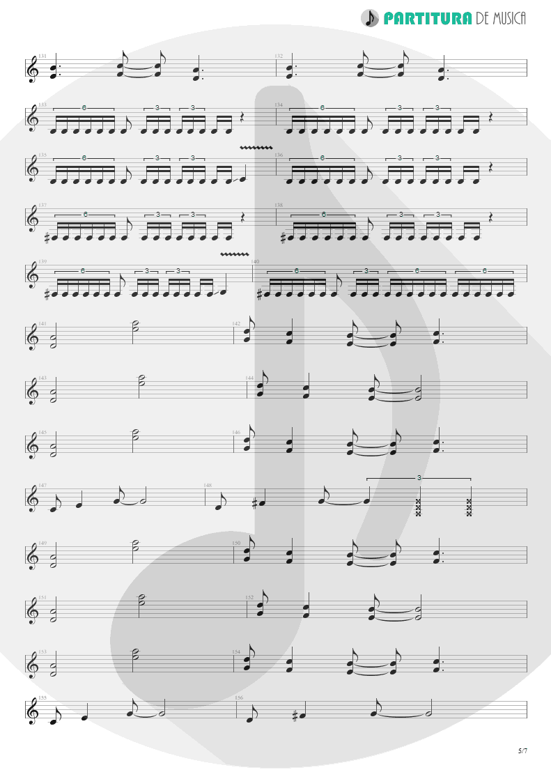 Partitura de musica de Guitarra Elétrica - Metal Icarus | Angra | Fireworks 1998 - pag 5