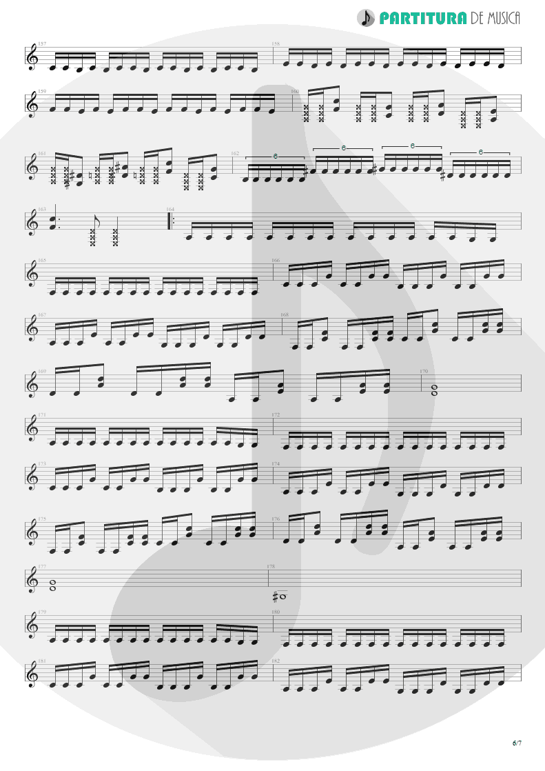 Partitura de musica de Guitarra Elétrica - Metal Icarus | Angra | Fireworks 1998 - pag 6