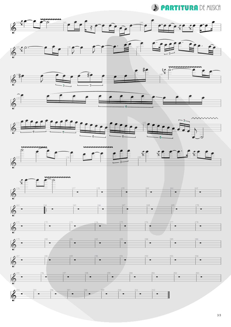 Partitura de musica de Guitarra Elétrica - Metal Icarus | Angra | Fireworks 1998 - pag 3