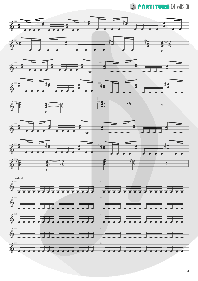 Partitura de musica de Guitarra Elétrica - Speed | Angra | Fireworks 1998 - pag 7