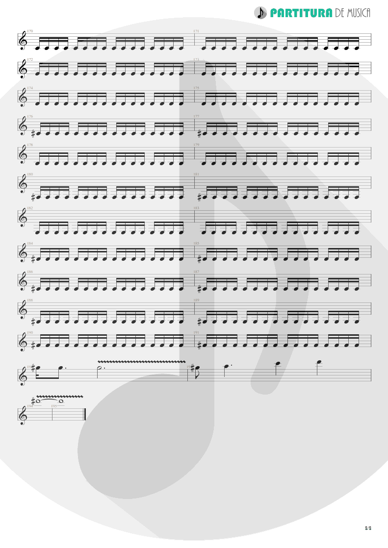 Partitura de musica de Guitarra Elétrica - Speed | Angra | Fireworks 1998 - pag 8