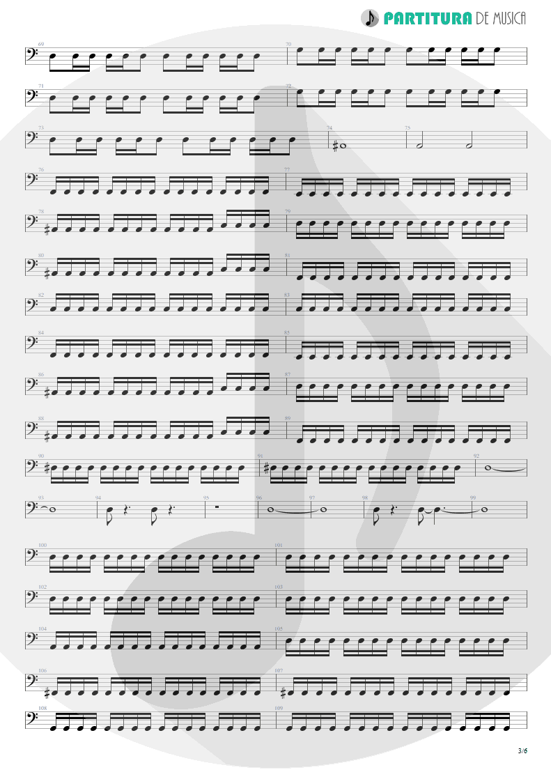Partitura de musica de Baixo Elétrico - Nova Era | Angra | Rebirth 2001 - pag 3