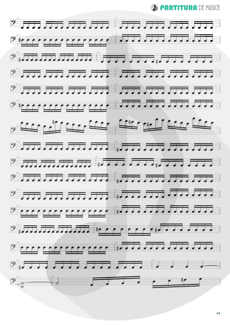 Partitura de musica de Baixo Elétrico - Nova Era | Angra | Rebirth 2001 - pag 4