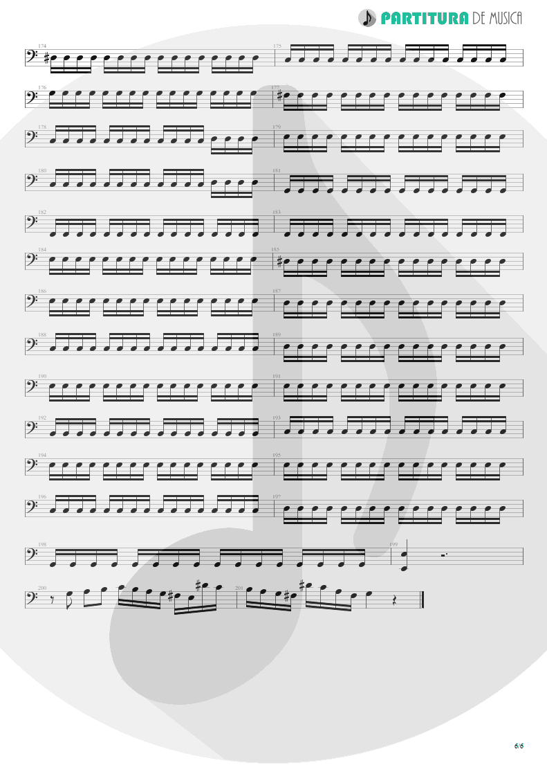 Partitura de musica de Baixo Elétrico - Nova Era | Angra | Rebirth 2001 - pag 6