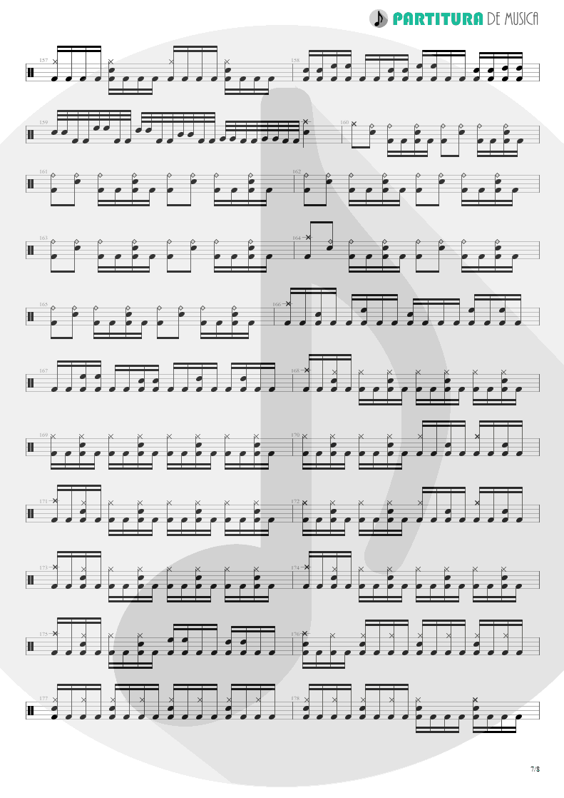 Partitura de musica de Bateria - Nova Era | Angra | Rebirth 2001 - pag 7