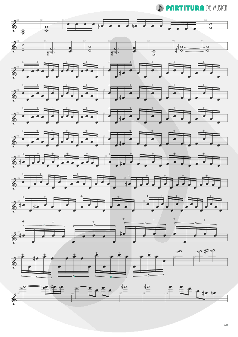 Partitura de musica de Guitarra Elétrica - Nova Era | Angra | Rebirth 2001 - pag 3