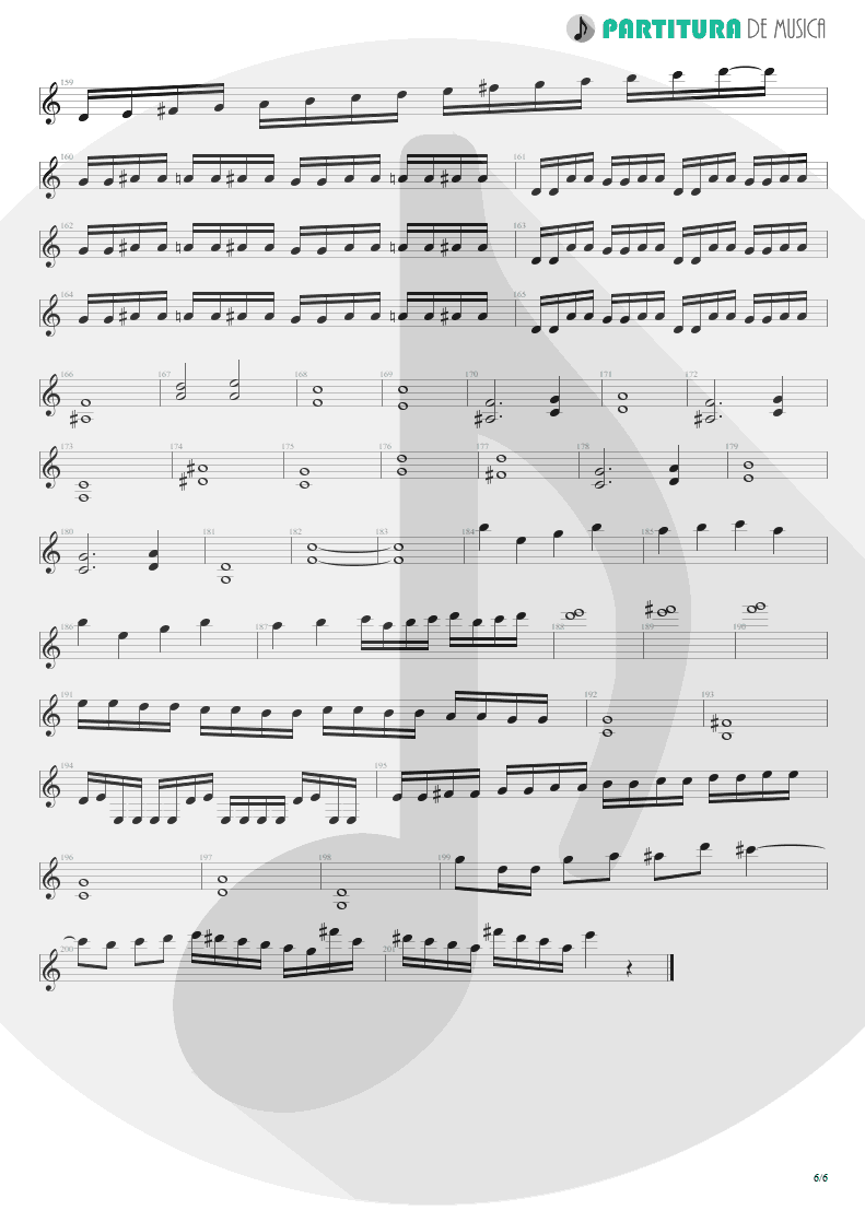 Partitura de musica de Guitarra Elétrica - Nova Era | Angra | Rebirth 2001 - pag 6