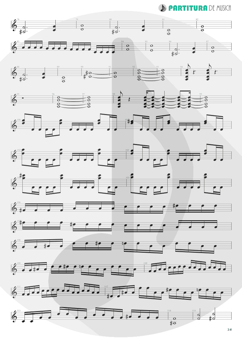 Partitura de musica de Guitarra Elétrica - Nova Era | Angra | Rebirth 2001 - pag 3