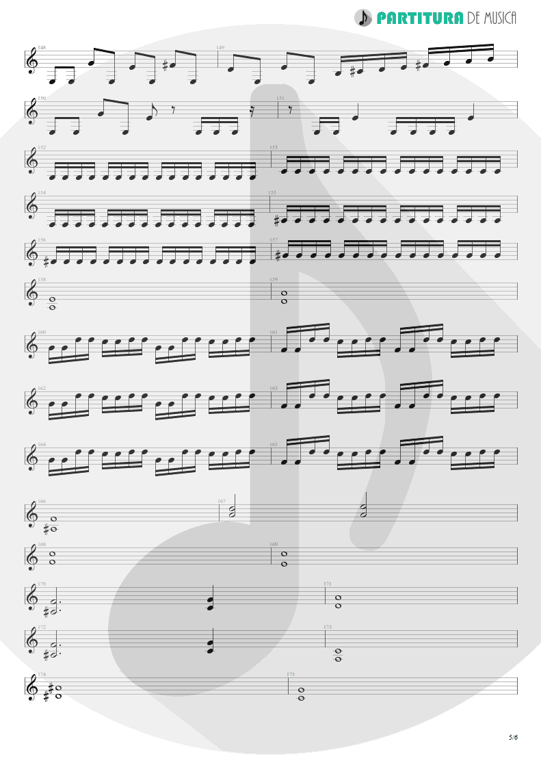 Partitura de musica de Guitarra Elétrica - Nova Era | Angra | Rebirth 2001 - pag 5