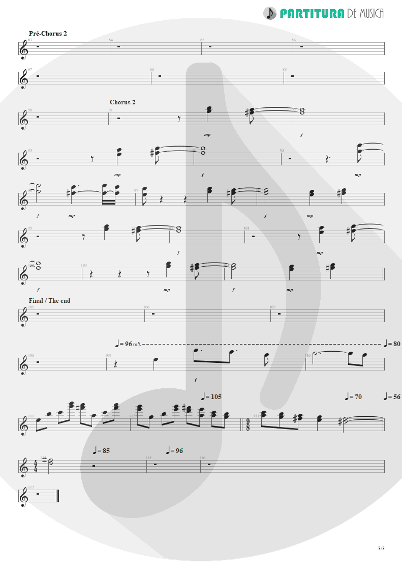 Partitura de musica de Violino - No Pain For The Dead | Angra | Temple of Shadows 2004 - pag 3