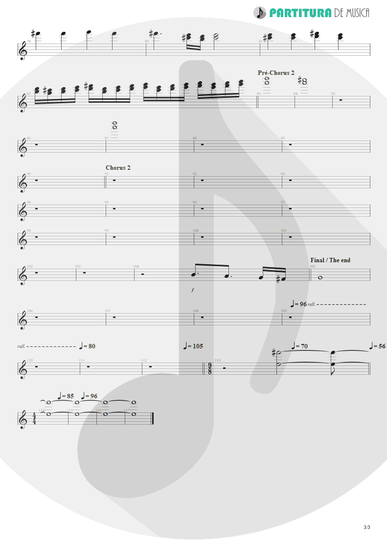 Partitura de musica de Violino - No Pain For The Dead | Angra | Temple of Shadows 2004 - pag 3