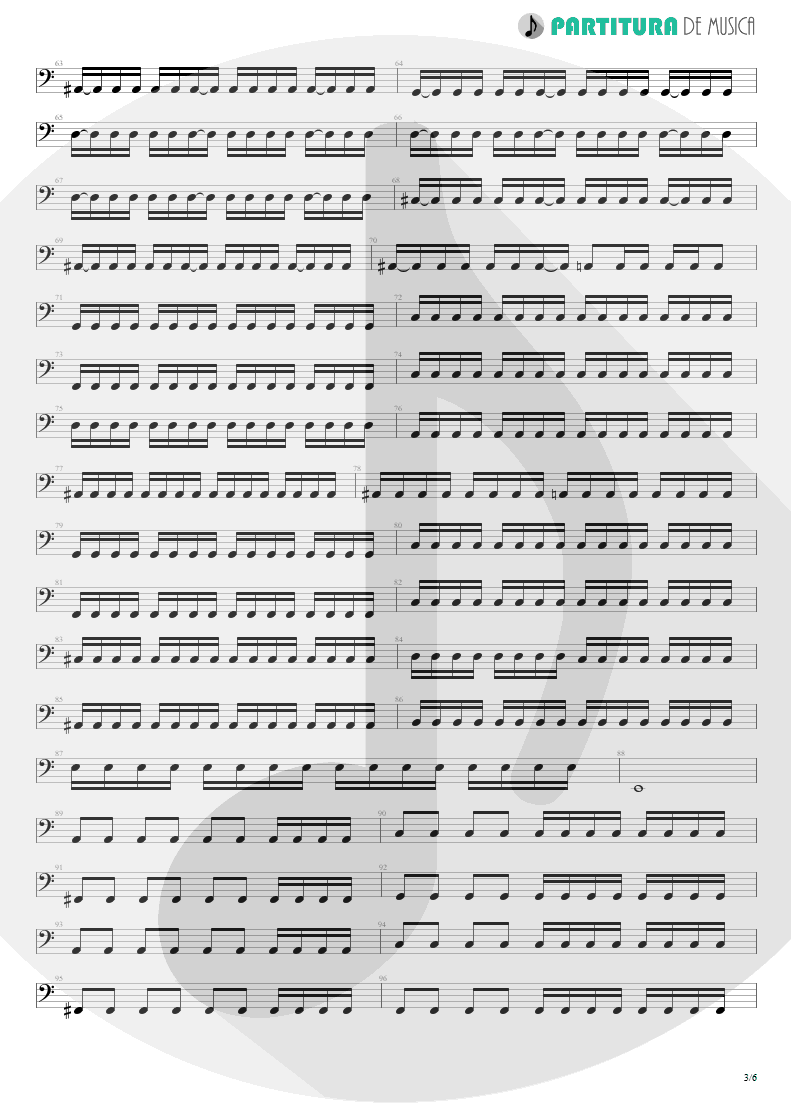 Partitura de musica de Baixo Elétrico - Spread Your Fire | Angra | Temple of Shadows 2004 - pag 3