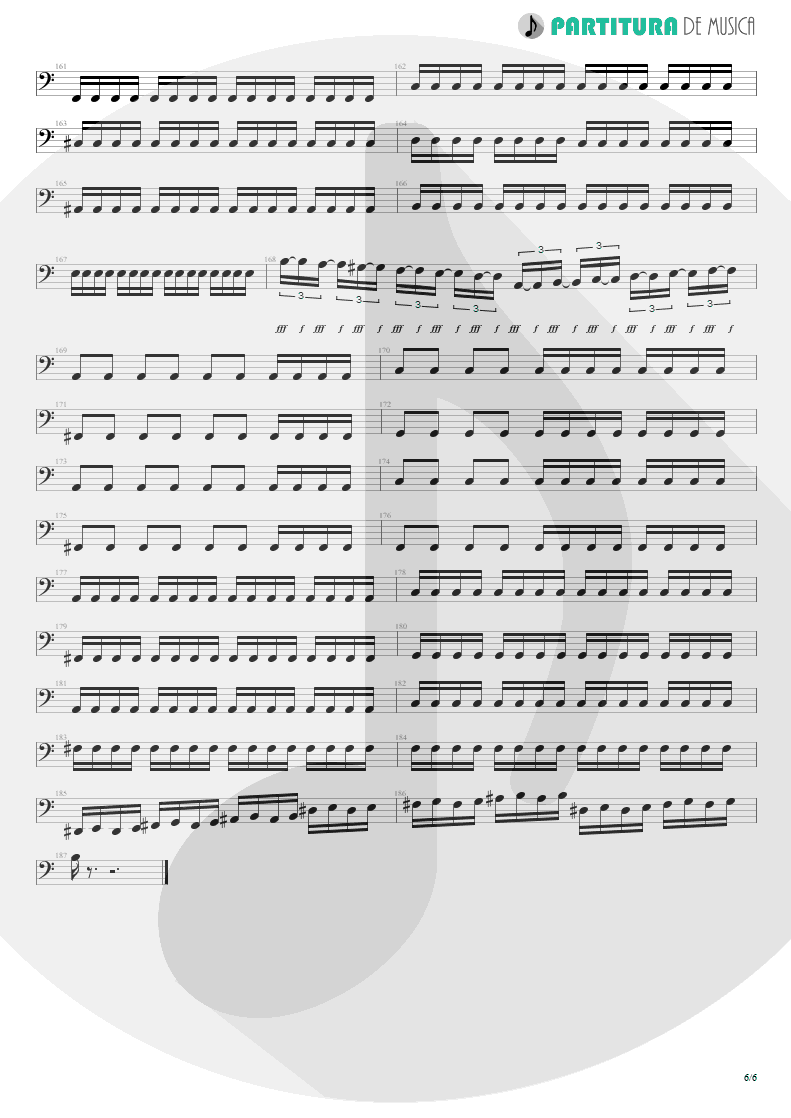 Partitura de musica de Baixo Elétrico - Spread Your Fire | Angra | Temple of Shadows 2004 - pag 6
