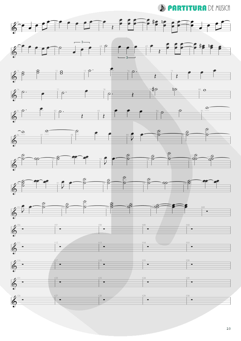 Partitura de musica de Canto - Spread Your Fire | Angra | Temple of Shadows 2004 - pag 2