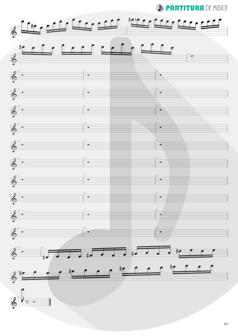Partitura de musica de Guitarra Elétrica - Spread Your Fire | Angra | Temple of Shadows 2004 - pag 4