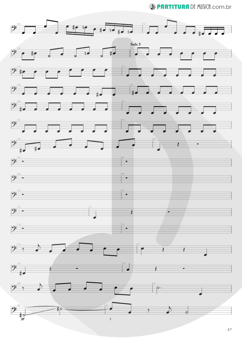 Partitura de musica de Baixo Elétrico - The Temple Of Hate | Angra | Temple of Shadows 2004 - pag 5