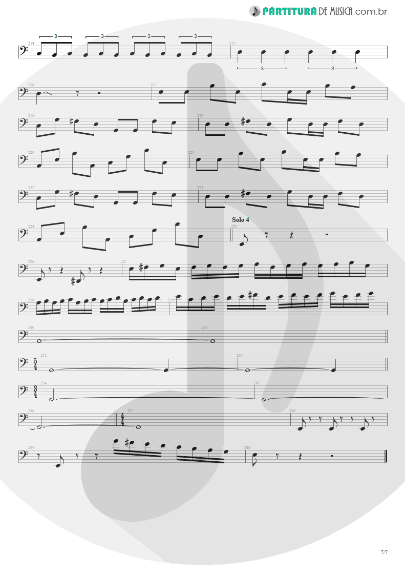 Partitura de musica de Baixo Elétrico - The Temple Of Hate | Angra | Temple of Shadows 2004 - pag 7