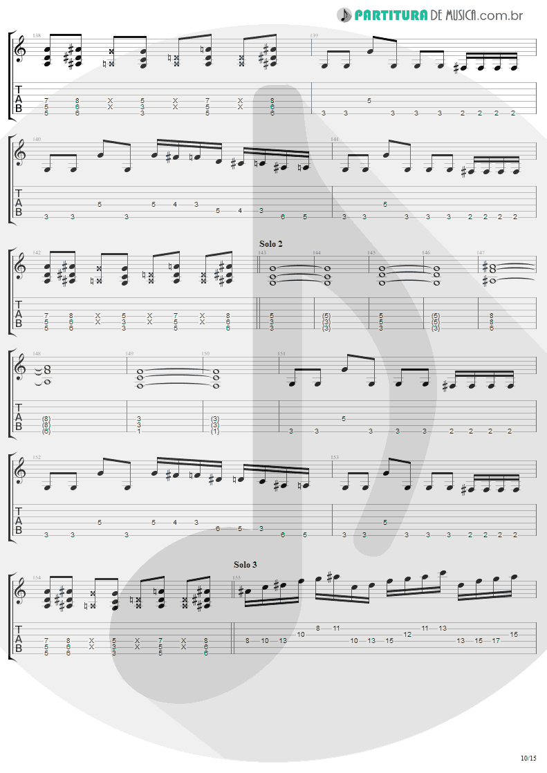 Tablatura + Partitura de musica de Guitarra Elétrica - The Temple Of Hate | Angra | Temple of Shadows 2004 - pag 10