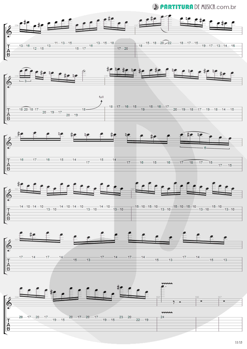 Tablatura + Partitura de musica de Guitarra Elétrica - The Temple Of Hate | Angra | Temple of Shadows 2004 - pag 11