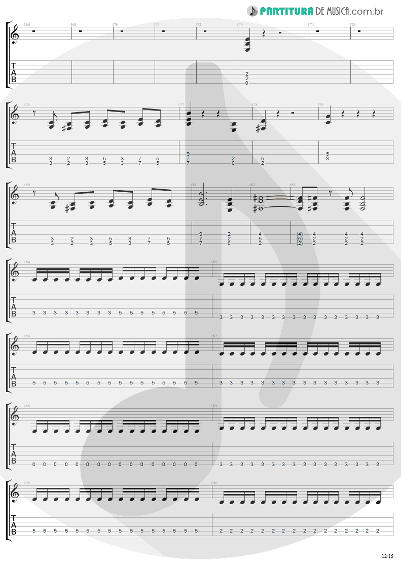 Tablatura + Partitura de musica de Guitarra Elétrica - The Temple Of Hate | Angra | Temple of Shadows 2004 - pag 12