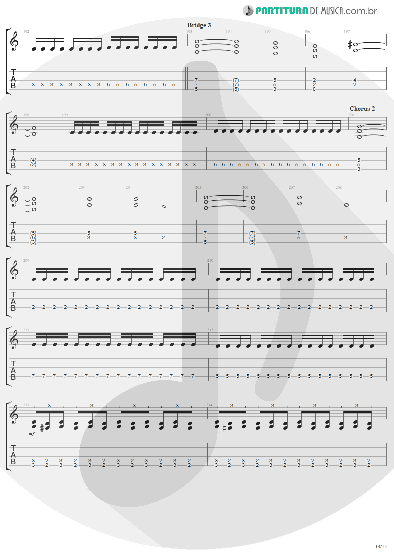 Tablatura + Partitura de musica de Guitarra Elétrica - The Temple Of Hate | Angra | Temple of Shadows 2004 - pag 13