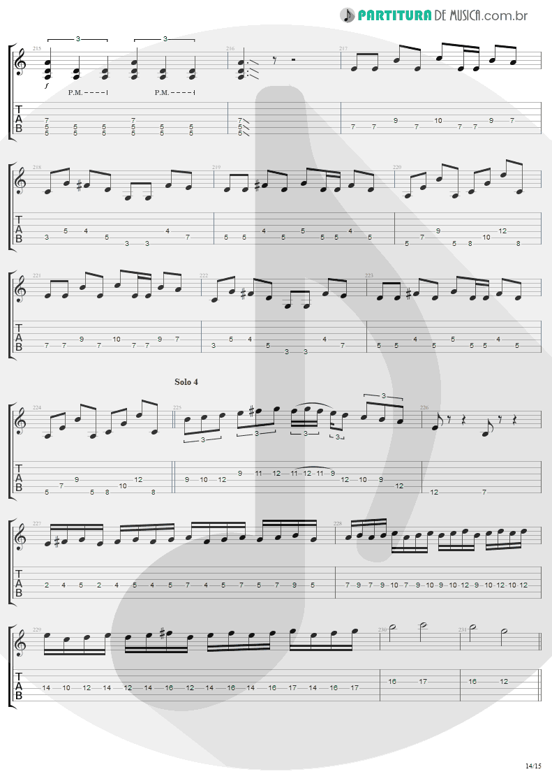 Tablatura + Partitura de musica de Guitarra Elétrica - The Temple Of Hate | Angra | Temple of Shadows 2004 - pag 14