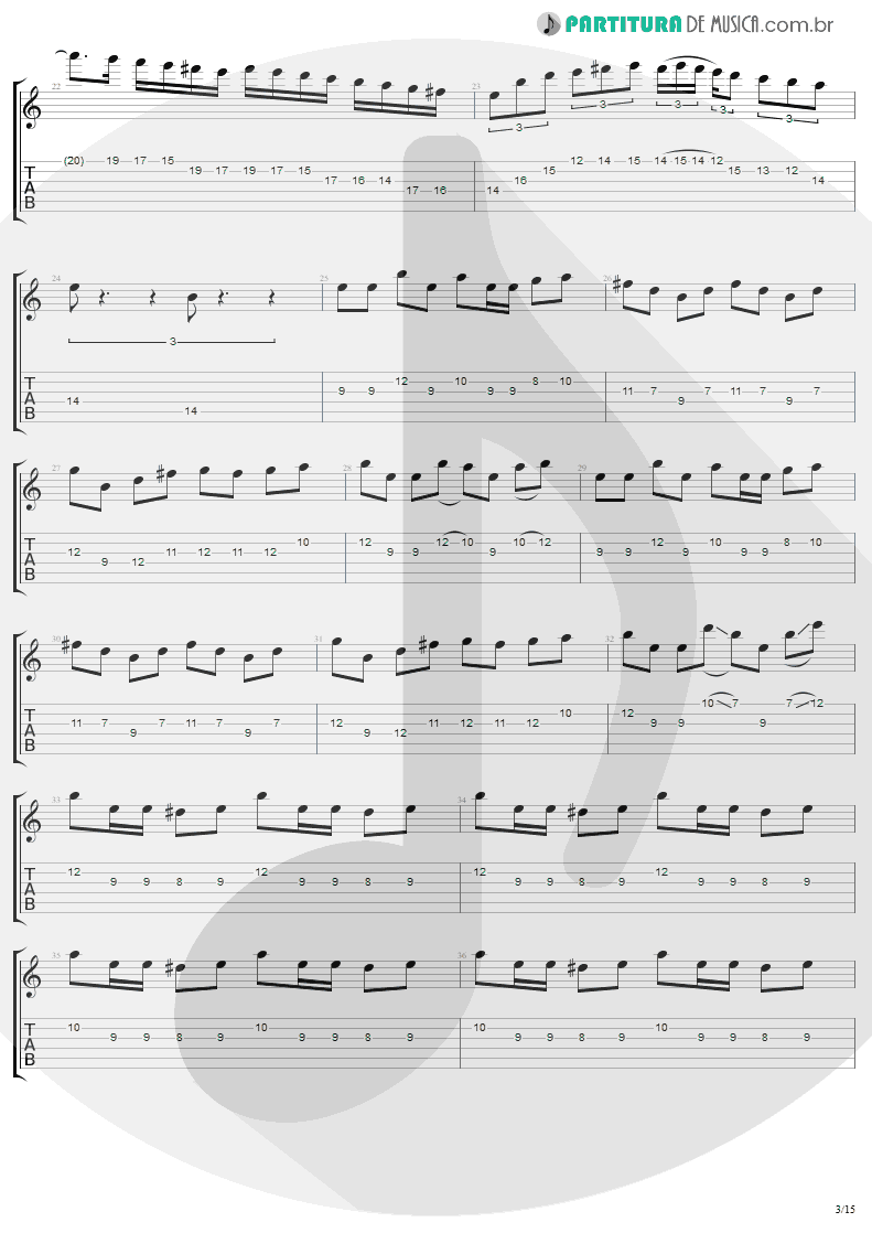 Tablatura + Partitura de musica de Guitarra Elétrica - The Temple Of Hate | Angra | Temple of Shadows 2004 - pag 3