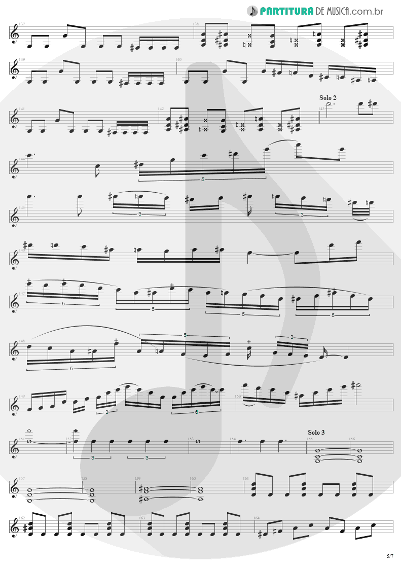 Partitura de musica de Guitarra Elétrica - The Temple Of Hate | Angra | Temple of Shadows 2004 - pag 5