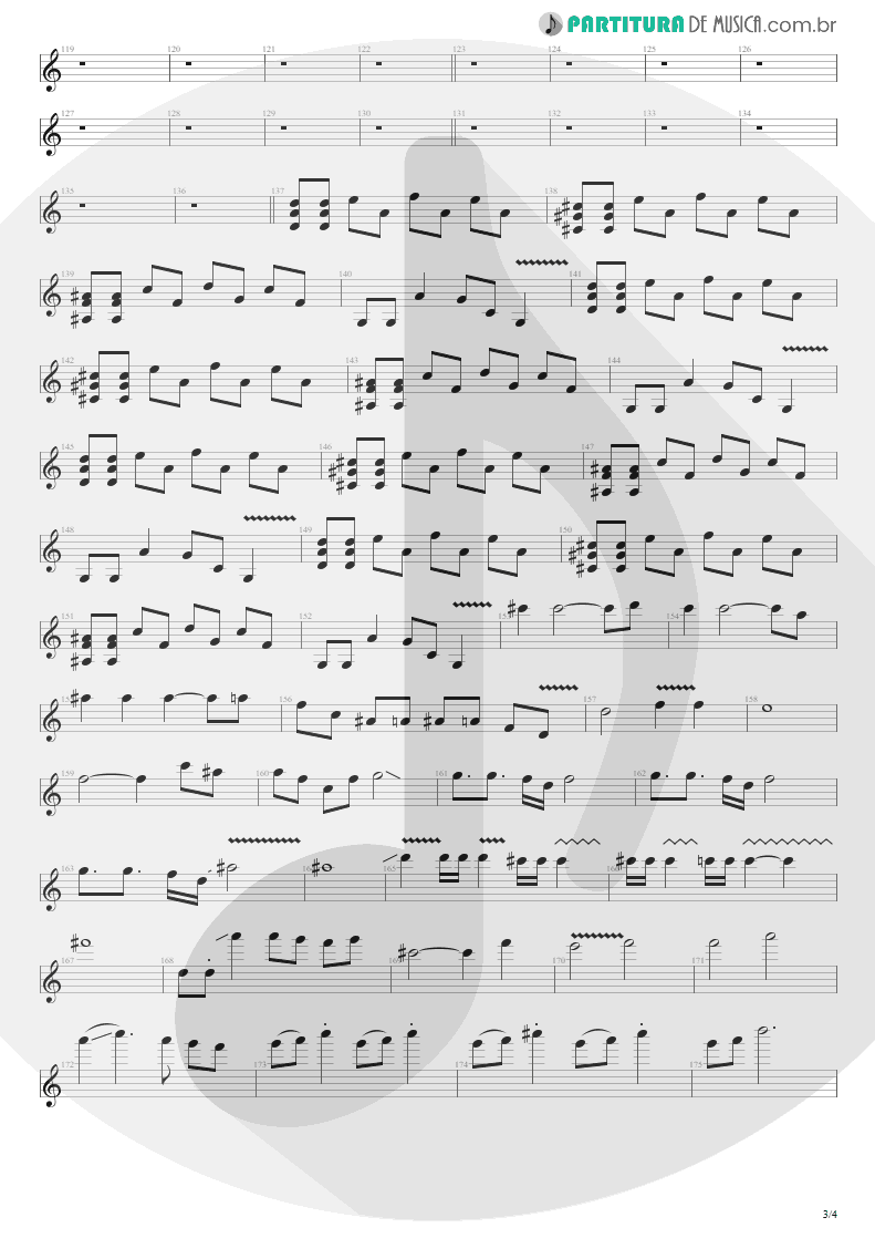 Partitura de musica de Guitarra Elétrica - Dear God | Avenged Sevenfold | Avenged Sevenfold 2007 - pag 3