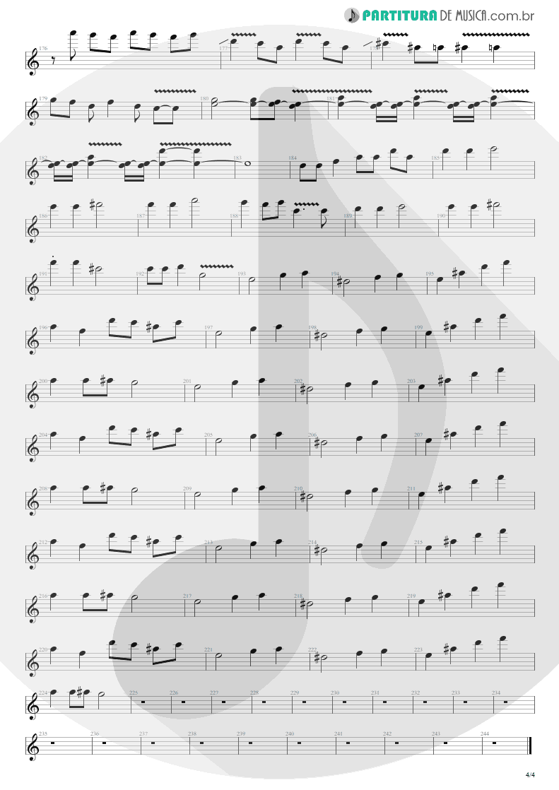 Partitura de musica de Guitarra Elétrica - Dear God | Avenged Sevenfold | Avenged Sevenfold 2007 - pag 4