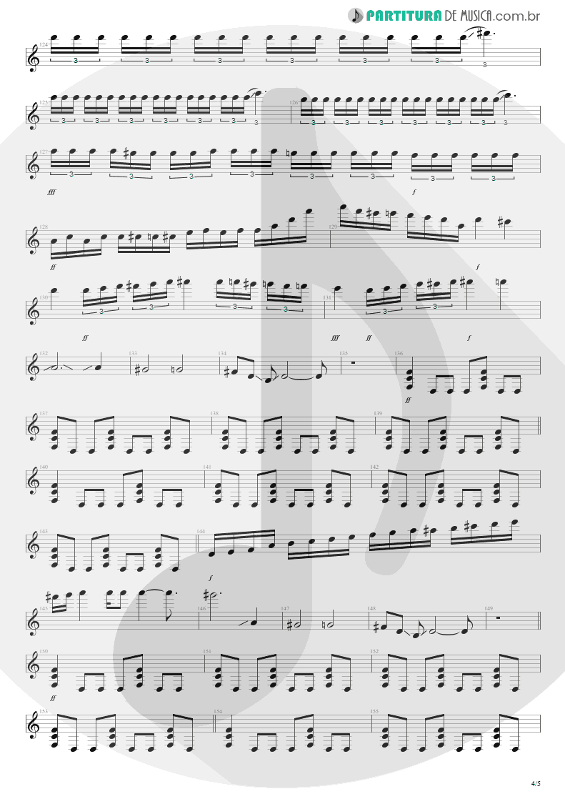 Partitura de musica de Guitarra Elétrica - Nightmare | Avenged Sevenfold | Nightmare 2010 - pag 4