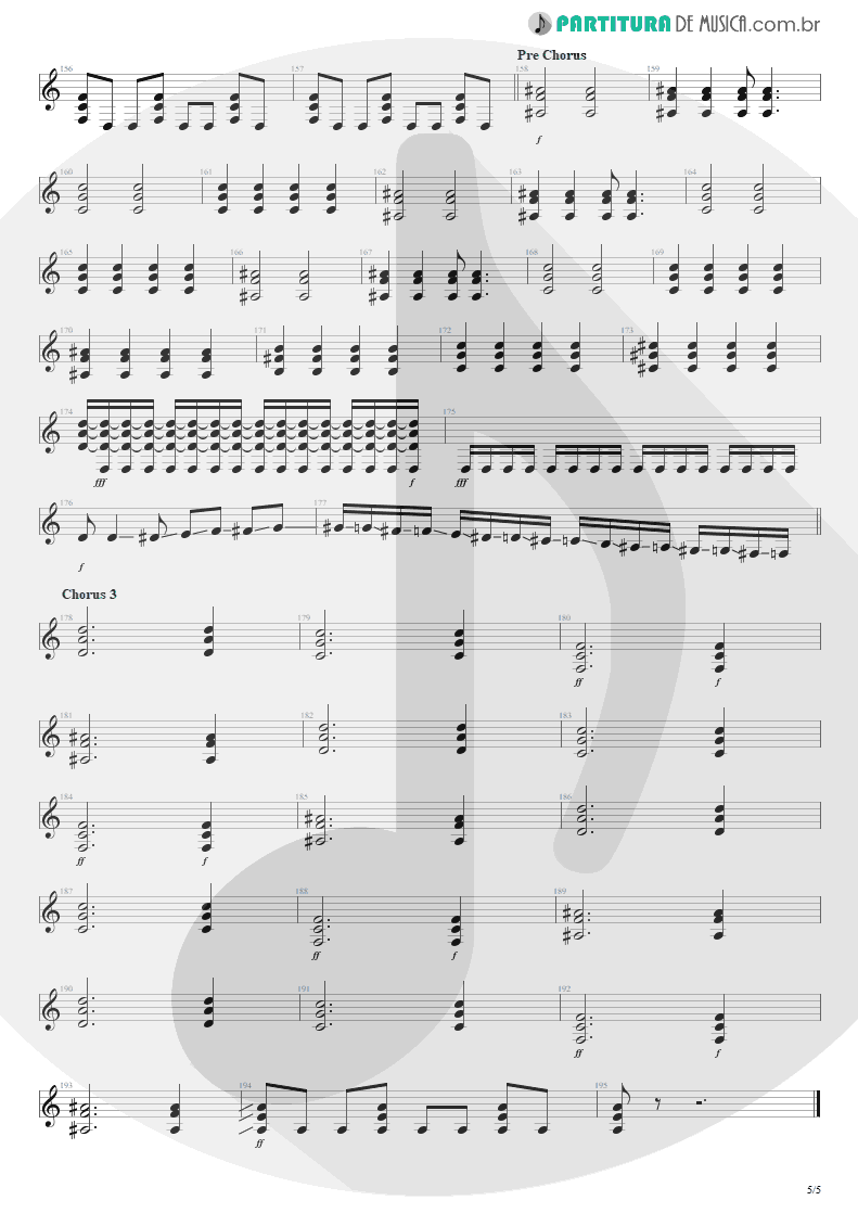 Partitura de musica de Guitarra Elétrica - Nightmare | Avenged Sevenfold | Nightmare 2010 - pag 5