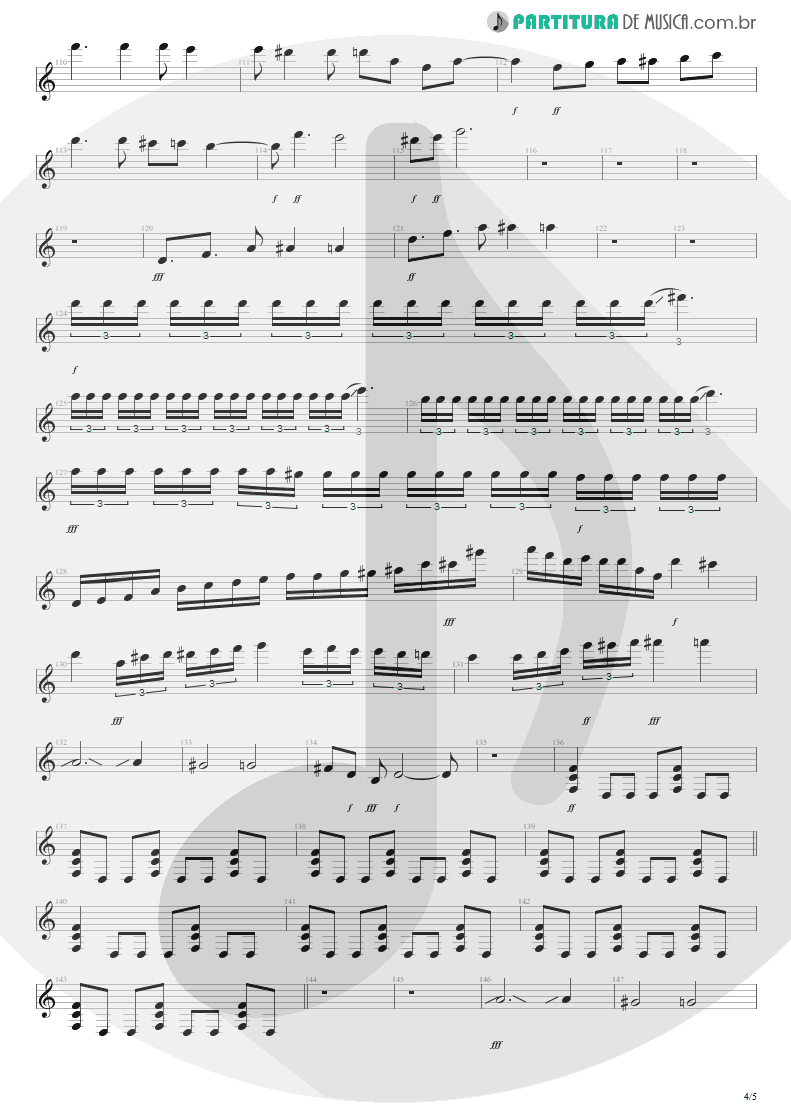 Partitura de musica de Guitarra Elétrica - Nightmare | Avenged Sevenfold | Nightmare 2010 - pag 4