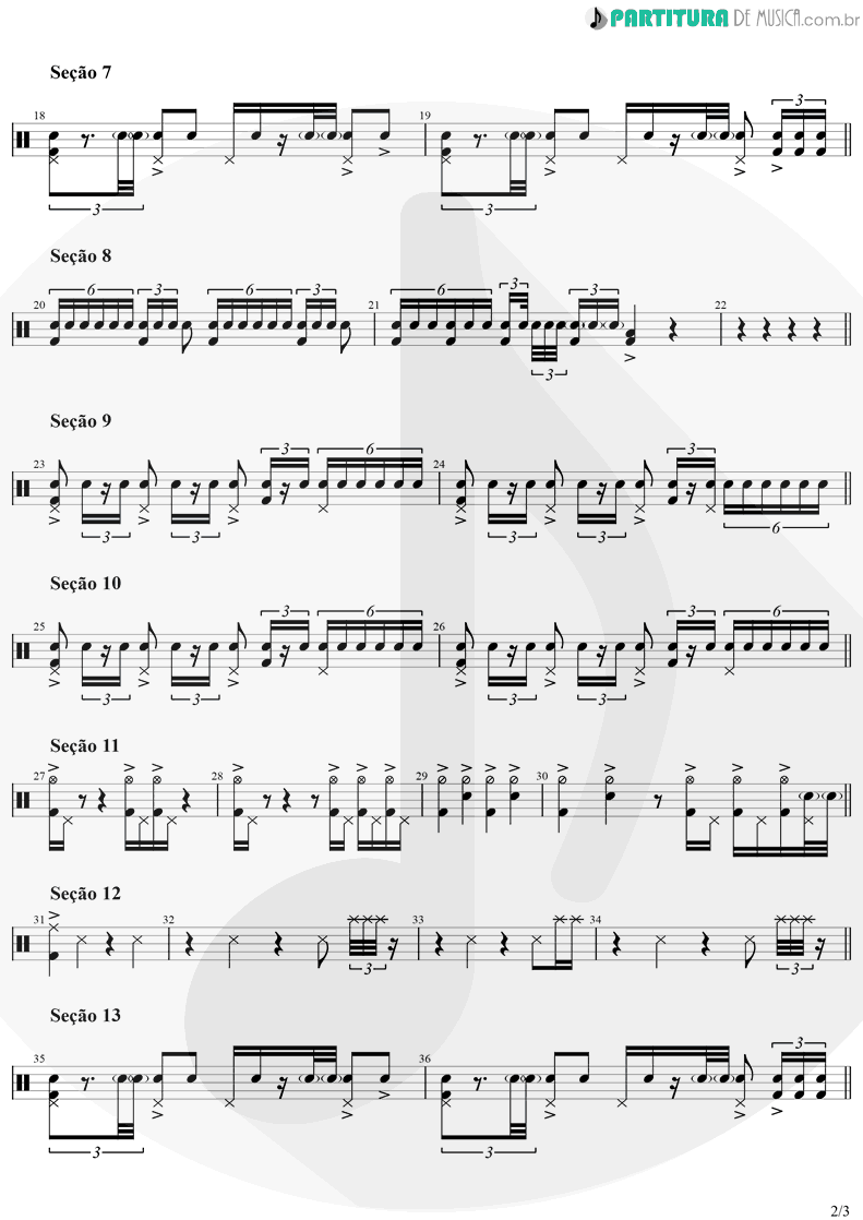 Partitura de musica de Bateria - Kill This Love | Blackpink | Kill This Love 2019 - pag 2