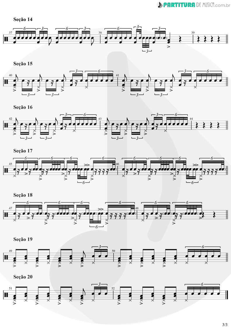 Partitura de musica de Bateria - Kill This Love | Blackpink | Kill This Love 2019 - pag 3