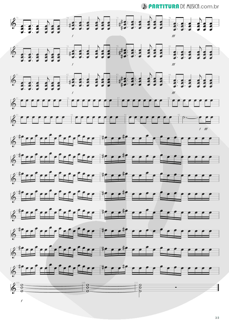 Partitura de musica de Guitarra Elétrica - M+M's | Blink-182 | Cheshire Cat 1994 - pag 3