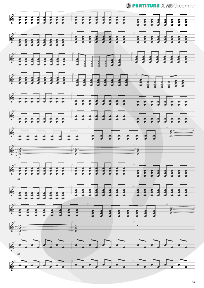 Partitura de musica de Guitarra Elétrica - All The Small Things | Blink-182 | Enema of the State 1999 - pag 2