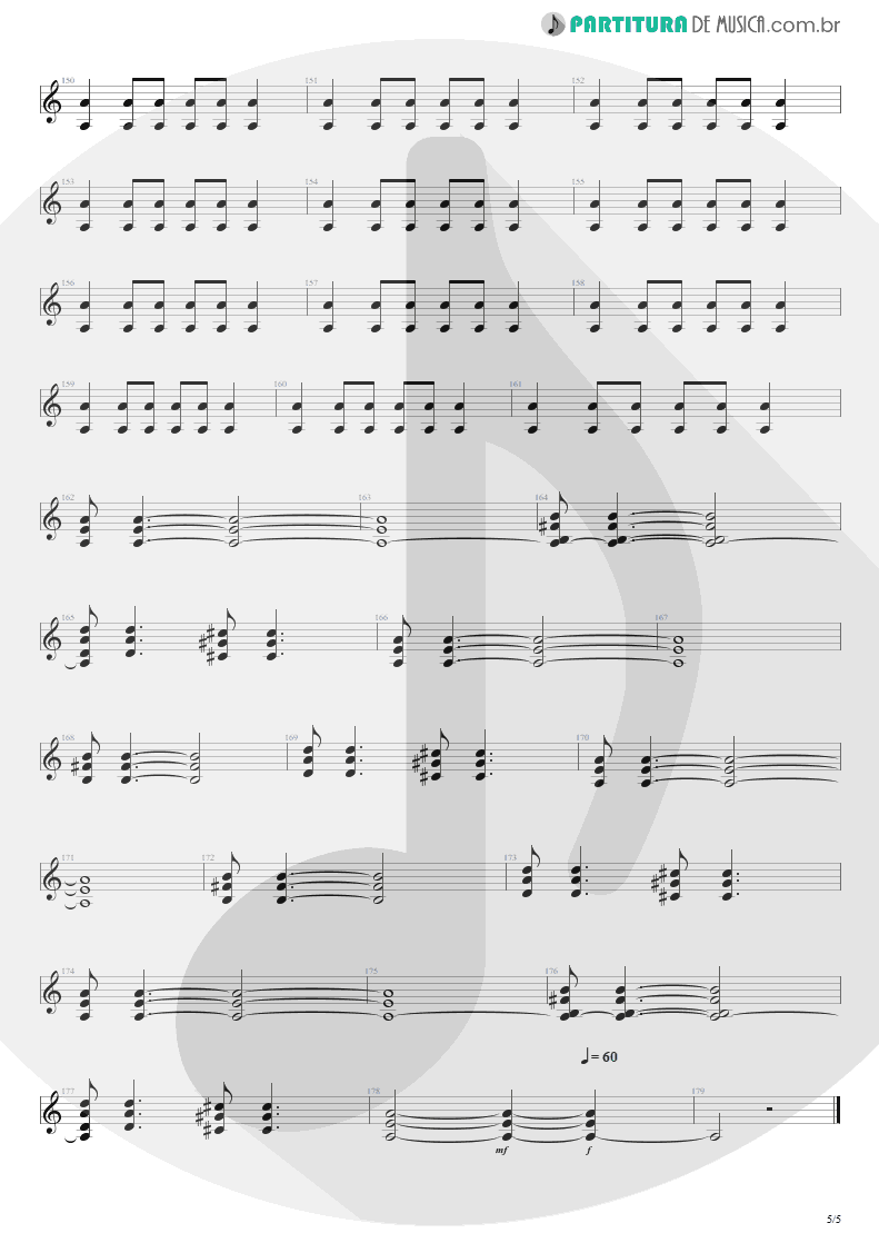 Partitura de musica de Guitarra Elétrica - Mutt | Blink-182 | Enema of the State 1999 - pag 5