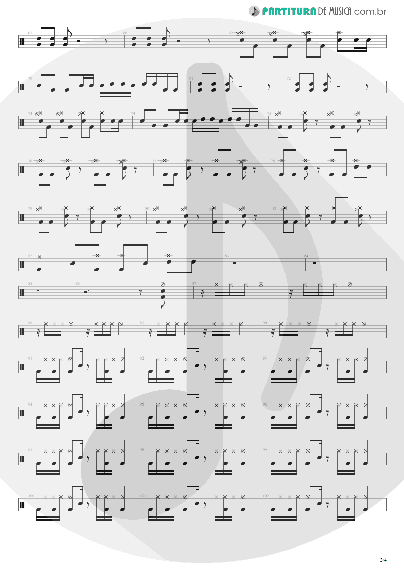 Partitura de musica de Bateria - First Date | Blink-182 | Take Off Your Pants and Jacket 2001 - pag 3