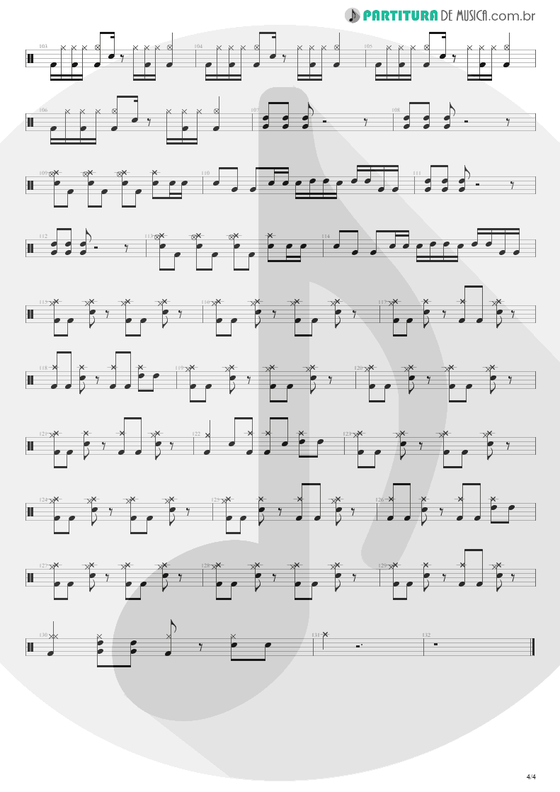 Partitura de musica de Bateria - First Date | Blink-182 | Take Off Your Pants and Jacket 2001 - pag 4