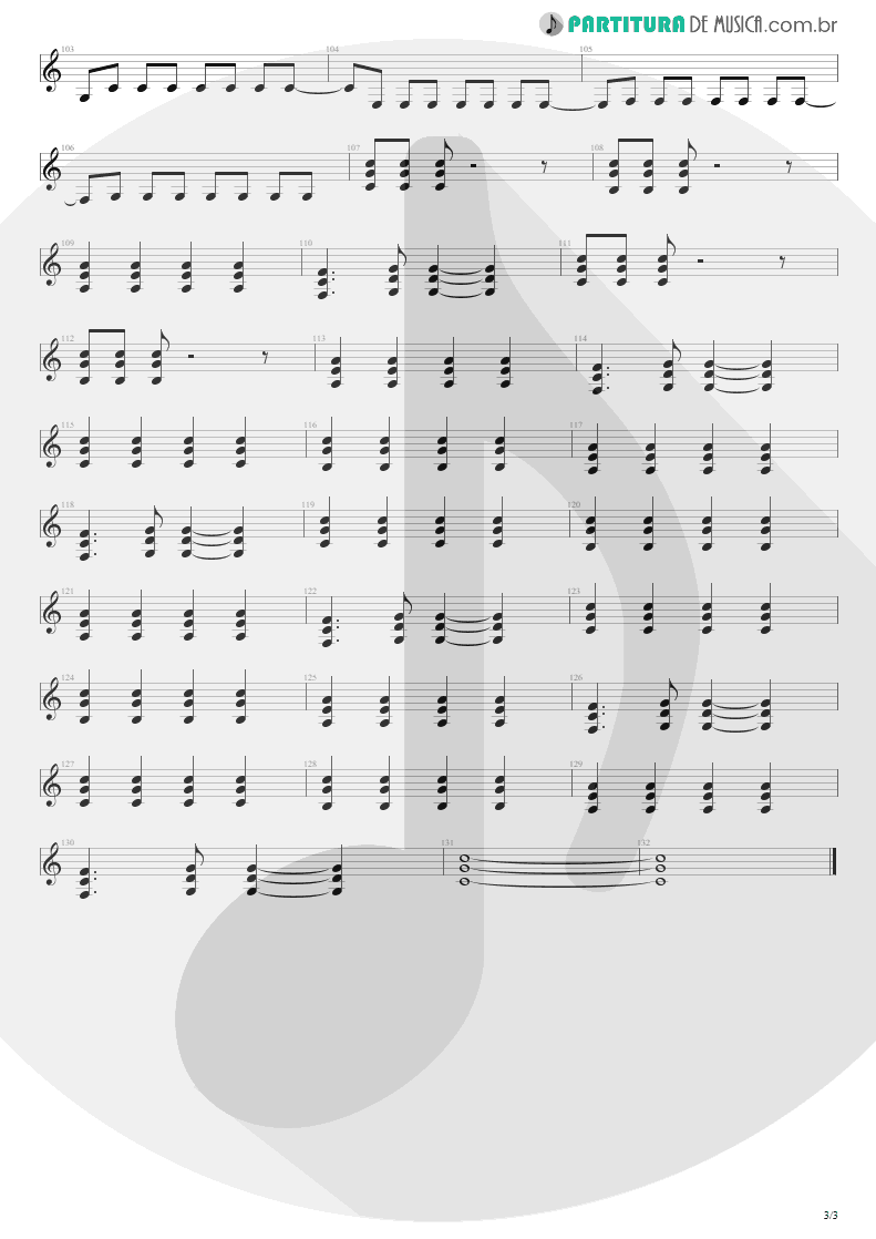 Partitura de musica de Guitarra Elétrica - First Date | Blink-182 | Take Off Your Pants and Jacket 2001 - pag 3