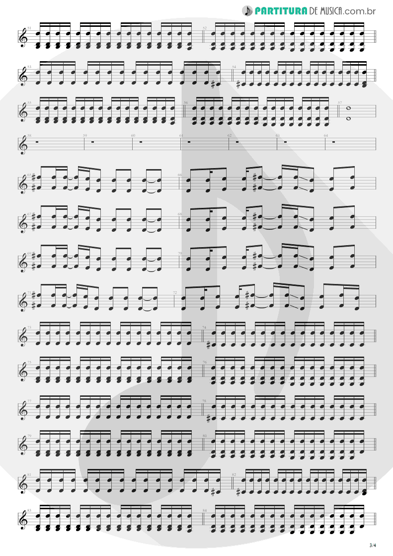 Partitura de musica de Guitarra Elétrica - Not Now | Blink-182 | Blink-182 2003 - pag 3