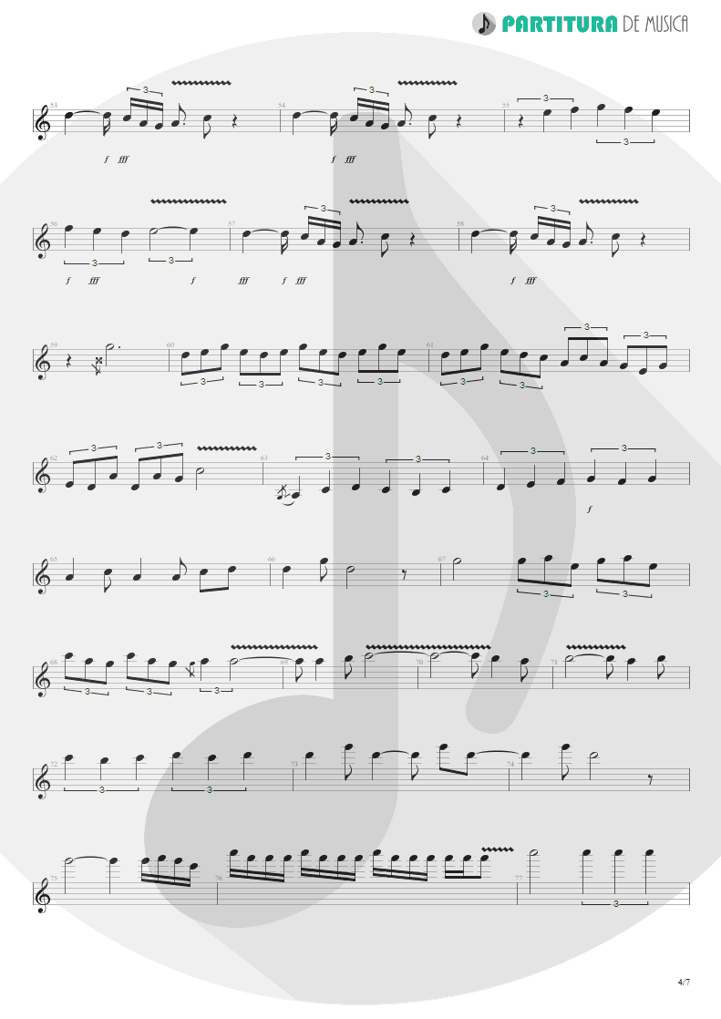 Partitura de musica de Guitarra Elétrica - Tears Of The Dragon | Bruce Dickinson | Balls to Picasso 1994 - pag 4