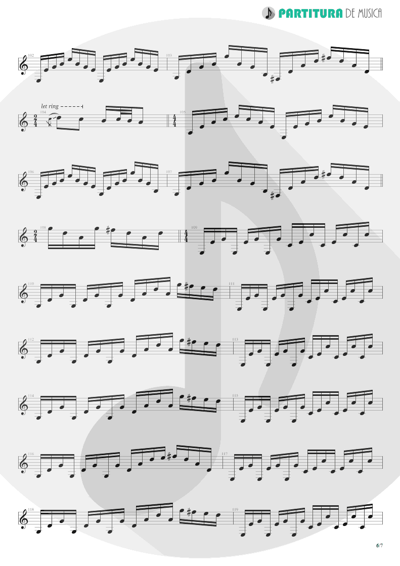 Partitura de musica de Guitarra Elétrica - Tears Of The Dragon | Bruce Dickinson | Balls to Picasso 1994 - pag 6