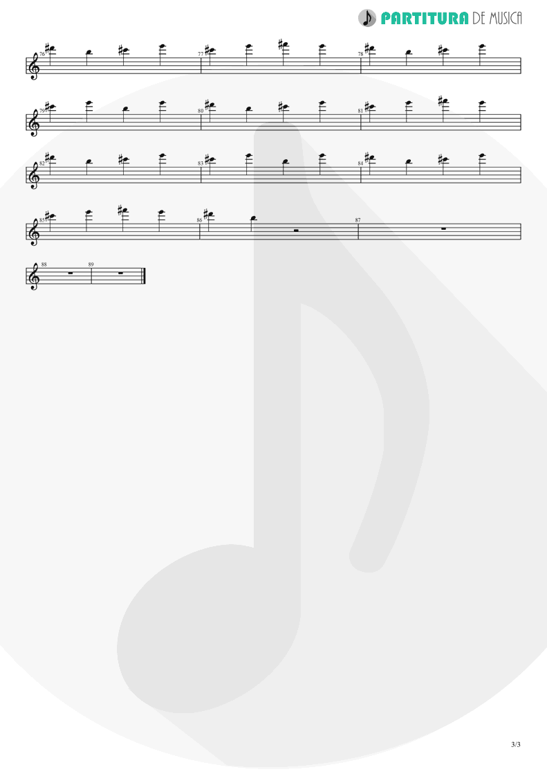 Partitura de musica de Guitarra Elétrica - Amanece | Caifanes | Caifanes 1988 - pag 3