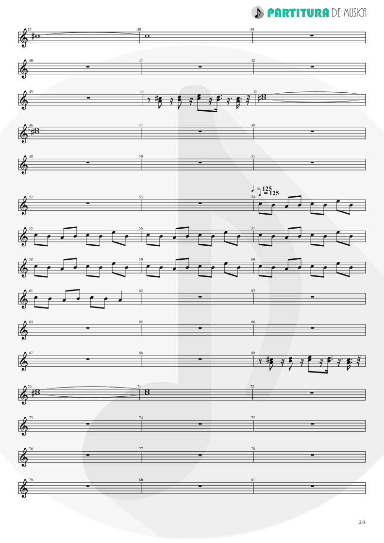 Partitura de musica de Violão - La Célula Que Explota | Caifanes | El Diablito 1990 - pag 2
