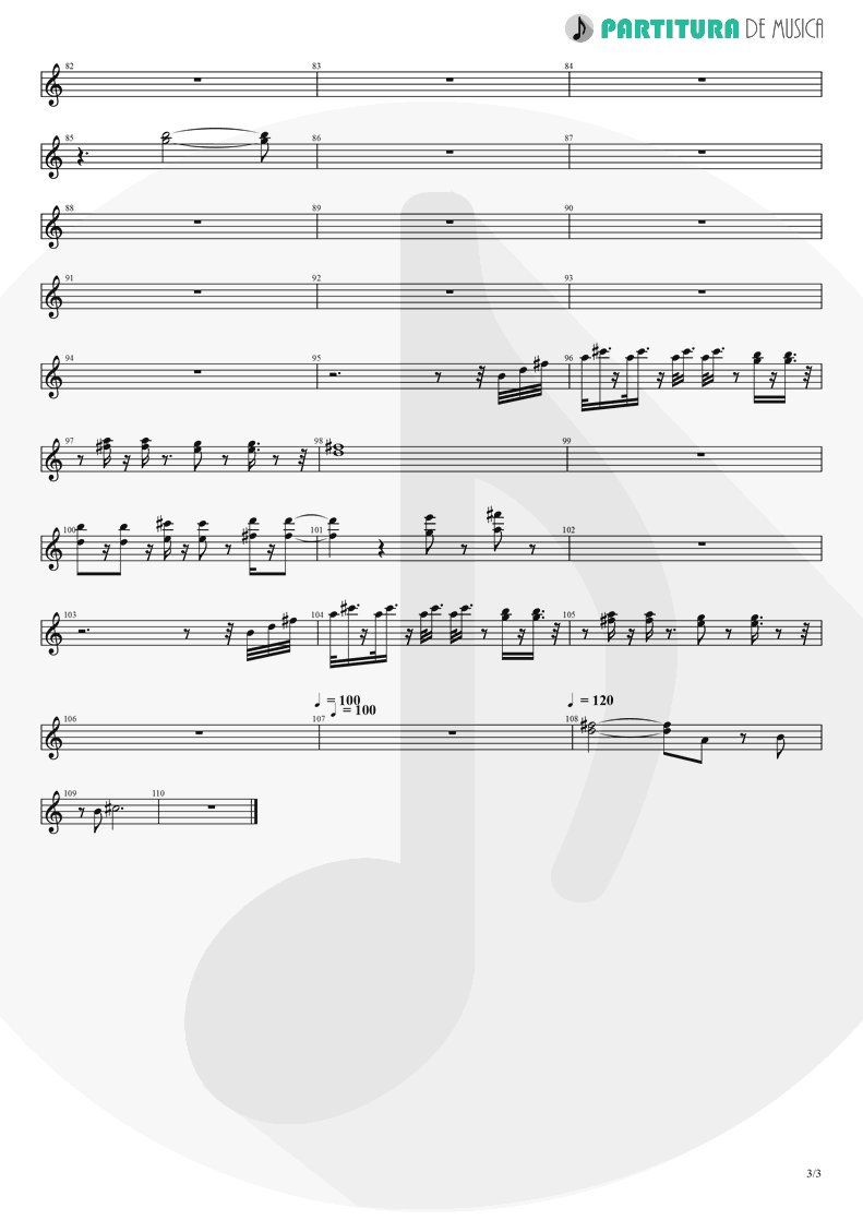 Partitura de musica de Violão - La Célula Que Explota | Caifanes | El Diablito 1990 - pag 3